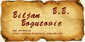 Biljan Bogutović vizit kartica